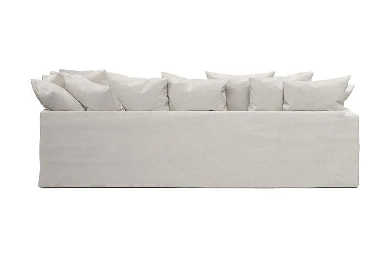 Menard 4-sits Högervänd L-formad Djup Schäslongsoffa i Tyg - Beige - Möbler - Soffa - Divansoffor & schäslongsoffa - 4 sits soffa med divan