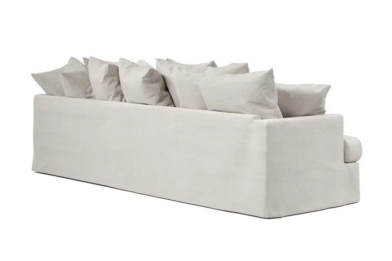 Menard 4-sits Högervänd L-formad Djup Schäslongsoffa i Tyg - Beige - Möbler - Soffa - Divansoffor & schäslongsoffa - 4 sits soffa med divan