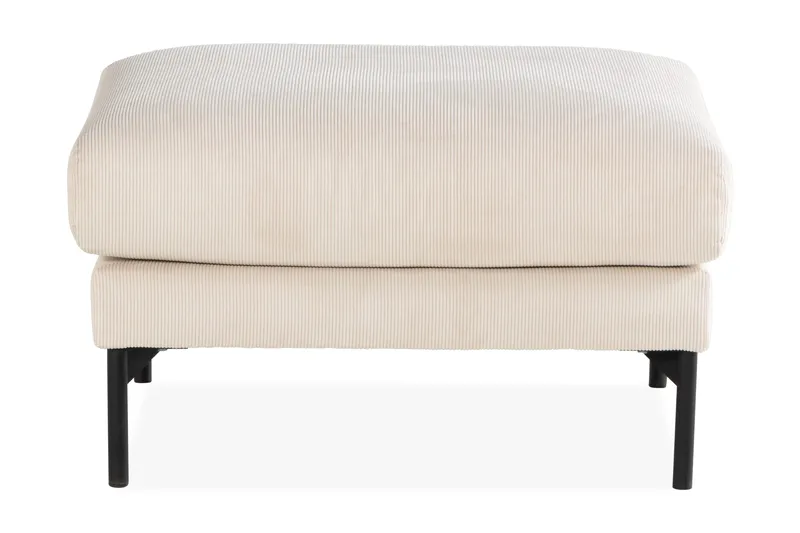 Menard 4-sits Högervänd L-formad Schäslongsoffa + Fotpall i Manchester - Beige - Möbler - Soffa - Divansoffor & schäslongsoffa - 4 sits soffa med divan