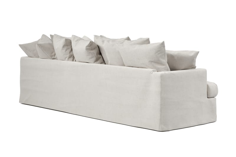 Menard 4-sits Högervänd L-formad Schäslongsoffa i Tyg - Beige - Möbler - Soffa - Divansoffor & schäslongsoffa - 4 sits soffa med divan