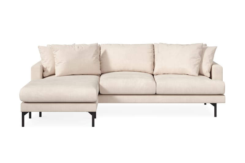 Menard 4-sits Vänstervänd L-formad Djup Divansoffa i Manchester - Beige - Möbler - Soffa - Divansoffor & schäslongsoffa