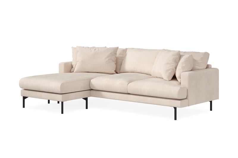 Menard 4-sits Vänstervänd L-formad Djup Divansoffa i Manchester - Beige - Möbler - Soffa - Divansoffor & schäslongsoffa