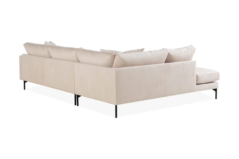 Menard 4-sits Vänstervänd L-formad Djup Schäslongsoffa i Manchester - Beige - Möbler - Soffa - Divansoffor & schäslongsoffa - 4 sits soffa med divan