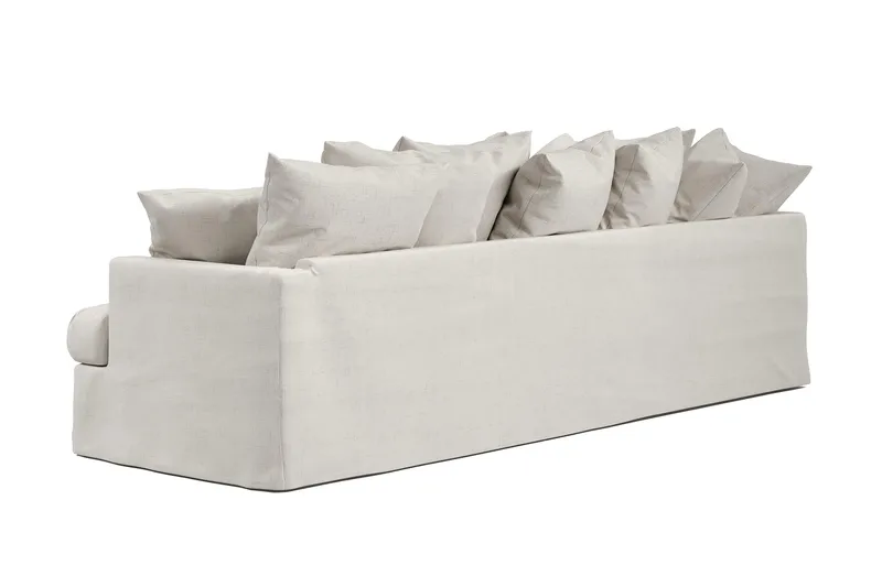 Menard 4-sits Vänstervänd L-formad Schäslongsoffa i Tyg - Beige - Möbler - Soffa - Divansoffor & schäslongsoffa - 4 sits soffa med divan