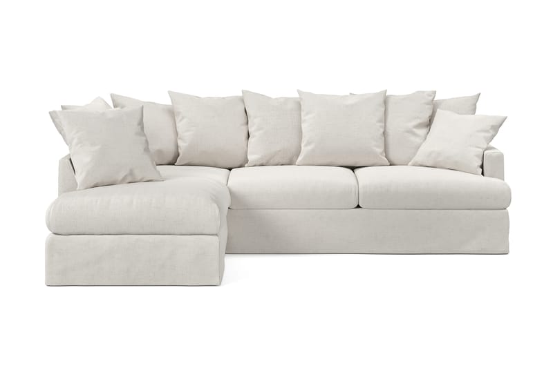 Menard 4-sits Vänstervänd L-formad Schäslongsoffa i Tyg - Beige - Möbler - Soffa - Divansoffor & schäslongsoffa - 4 sits soffa med divan