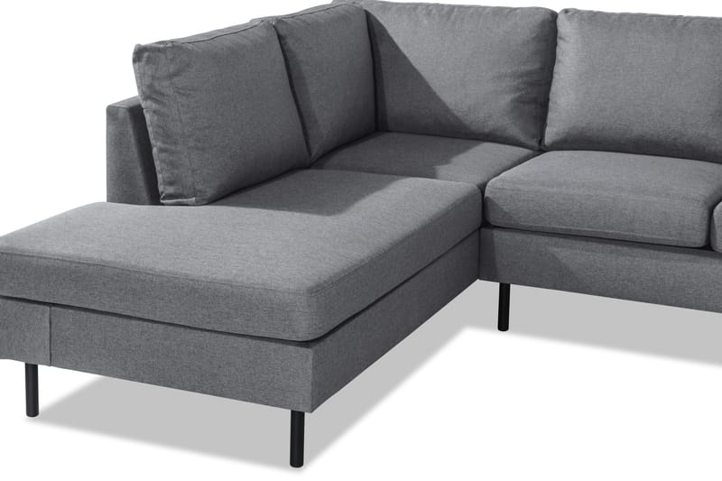 Peppe 4-sits Vänstervänd L-formad Schäslongsoffa i Tyg - Ljusgrå - Möbler - Soffa - Divansoffor & schäslongsoffa - 4 sits soffa med divan