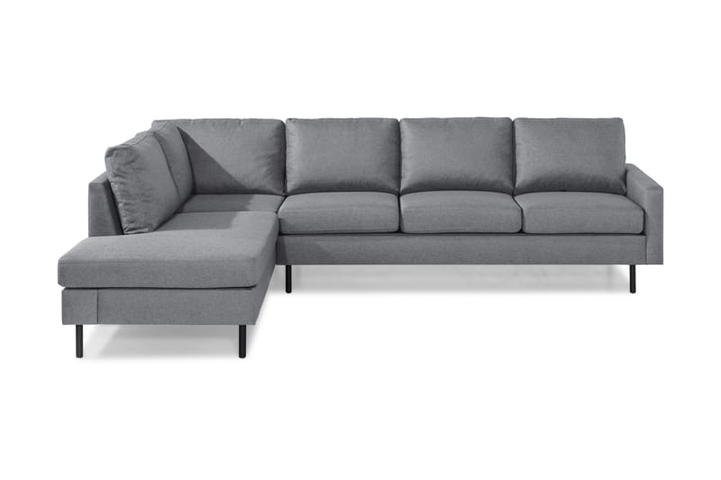 Peppe 4-sits Vänstervänd L-formad Schäslongsoffa i Tyg - Ljusgrå - Möbler - Soffa - Divansoffor & schäslongsoffa - 4 sits soffa med divan