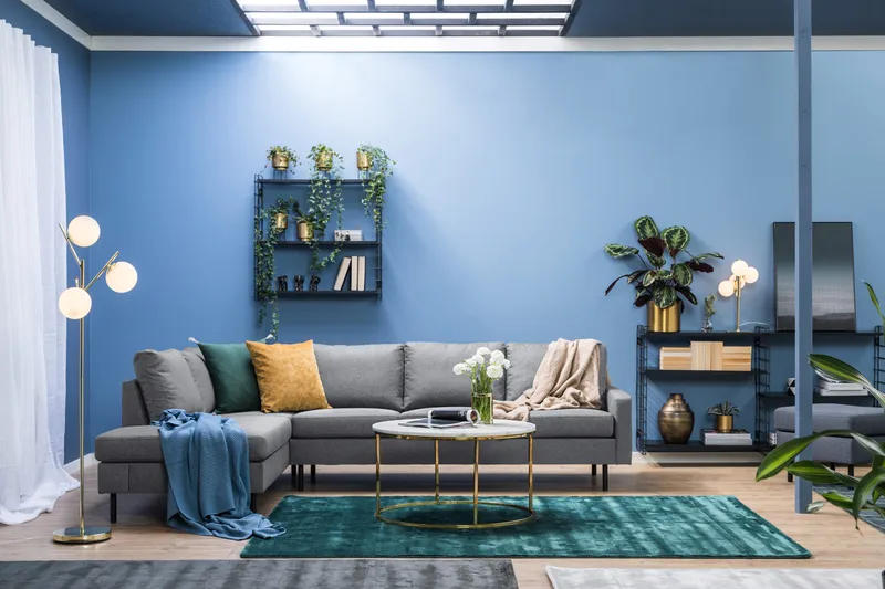 Peppe 4-sits Vänstervänd L-formad Schäslongsoffa i Tyg - Ljusgrå - Möbler - Soffa - Divansoffor & schäslongsoffa - 4 sits soffa med divan