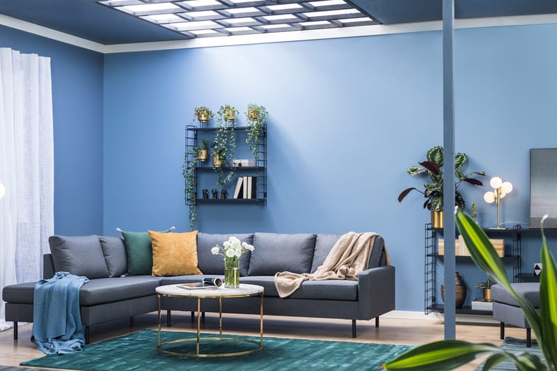 Peppe 4-sits Vänstervänd L-formad Schäslongsoffa i Tyg - Mörkgrå - Möbler - Soffa - Divansoffor & schäslongsoffa - 4 sits soffa med divan