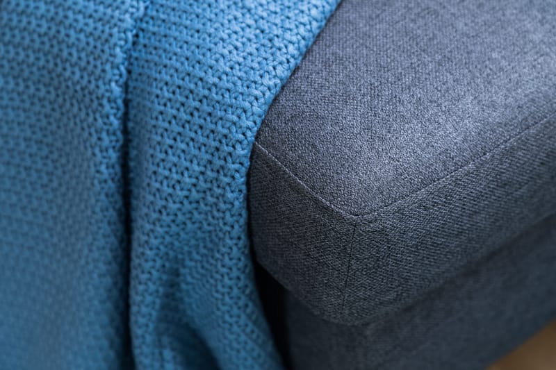 Peppe 4-sits Vänstervänd L-formad Schäslongsoffa i Tyg - Mörkgrå - Möbler - Soffa - Divansoffor & schäslongsoffa - 4 sits soffa med divan