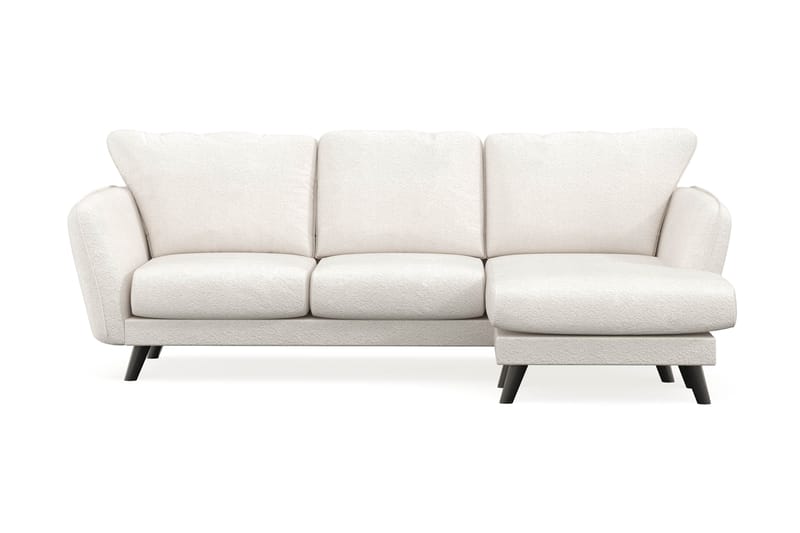 Trend Lyx 3-sits Divansoffa Höger - Vit|Bouclé - Divansoffor & schäslongsoffa - 4 sits soffa med divan