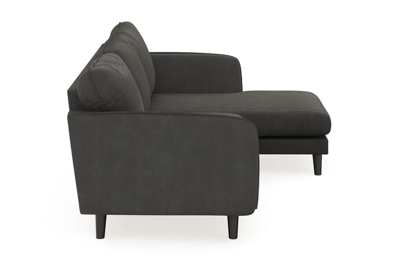Trend Lyx 3-sits Högervänd L-formad Divansoffa i Manchester - Mörkgrå - Möbler - Soffa - Divansoffor & schäslongsoffa - 4 sits soffa med divan