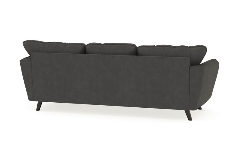 Trend Lyx 3-sits Högervänd L-formad Divansoffa i Manchester - Mörkgrå - Möbler - Soffa - Divansoffor & schäslongsoffa - 4 sits soffa med divan