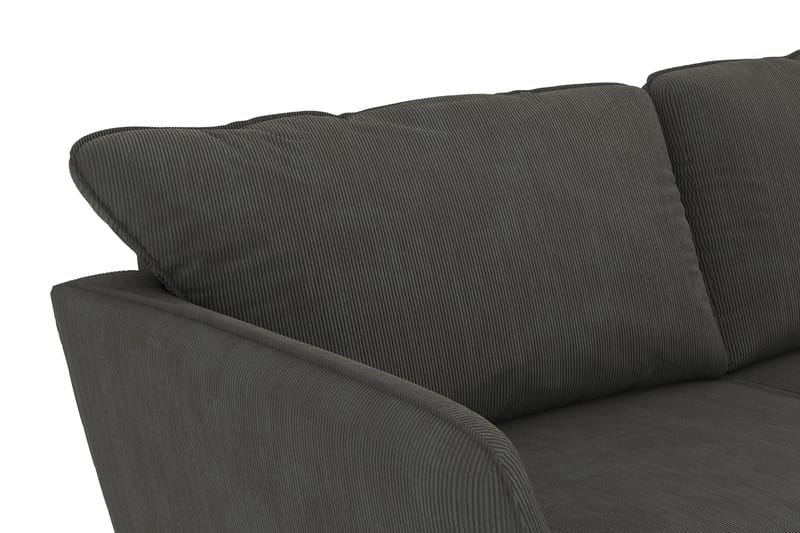 Trend Lyx 3-sits Högervänd L-formad Divansoffa i Manchester - Mörkgrå - Möbler - Soffa - Divansoffor & schäslongsoffa - 4 sits soffa med divan