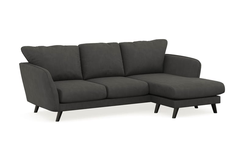 Trend Lyx 3-sits Högervänd L-formad Divansoffa i Manchester - Mörkgrå - Möbler - Soffa - Divansoffor & schäslongsoffa - 4 sits soffa med divan