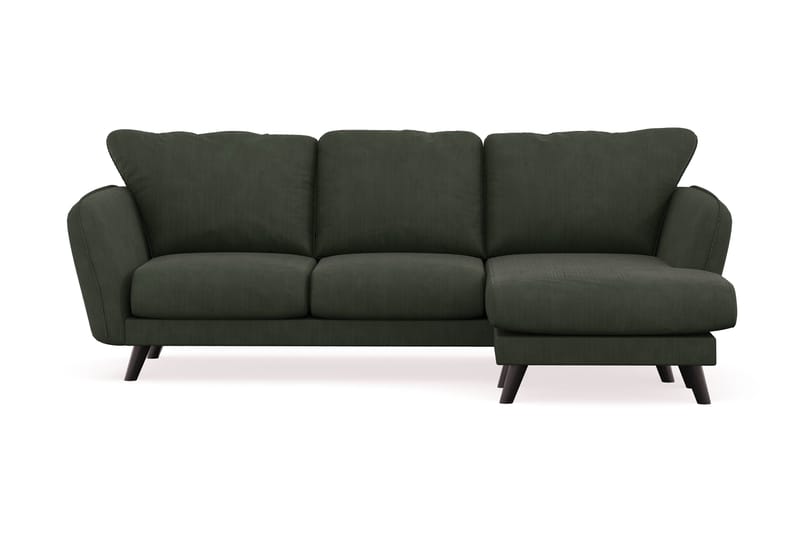 Trend Lyx 3-sits Högervänd L-formad Divansoffa i Manchester - Mörkgrön - Möbler - Soffa - Divansoffor & schäslongsoffa