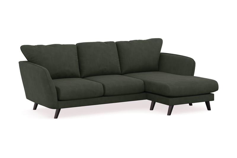 Trend Lyx 3-sits Högervänd L-formad Divansoffa i Manchester - Mörkgrön - Möbler - Soffa - Divansoffor & schäslongsoffa