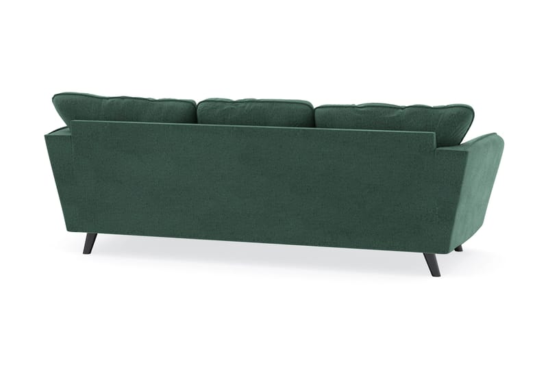 Trend Lyx 3-sits Högervänd L-formad Divansoffa i Sammet - Mörkgrön - Möbler - Soffa - Divansoffor & schäslongsoffa - 4 sits soffa med divan