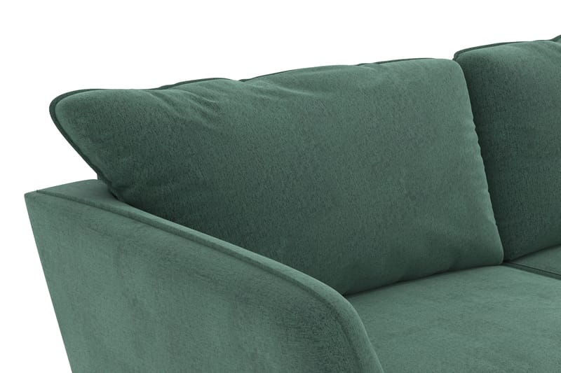 Trend Lyx 3-sits Högervänd L-formad Divansoffa i Sammet - Mörkgrön - Möbler - Soffa - Divansoffor & schäslongsoffa - 4 sits soffa med divan