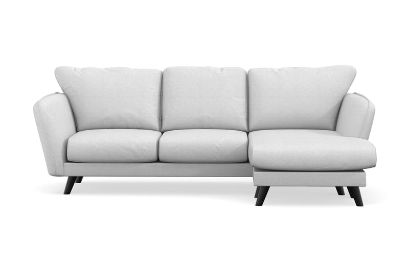 Trend Lyx 3-sits Högervänd L-formad Divansoffa i Tyg - Ljusgrå - Möbler - Soffa - Divansoffor & schäslongsoffa