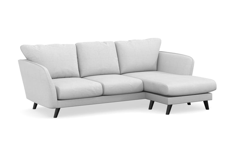 Trend Lyx 3-sits Högervänd L-formad Divansoffa i Tyg - Ljusgrå - Möbler - Soffa - Divansoffor & schäslongsoffa