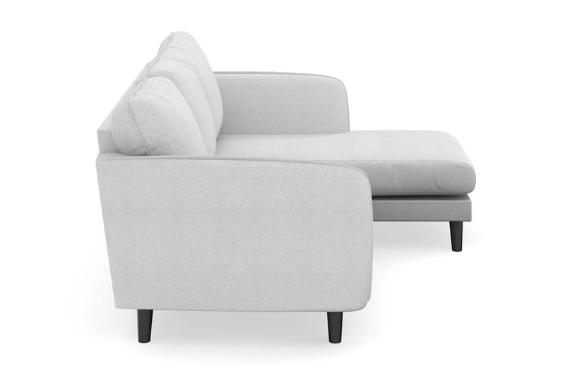 Trend Lyx 3-sits Högervänd L-formad Divansoffa i Tyg - Ljusgrå - Möbler - Soffa - Divansoffor & schäslongsoffa