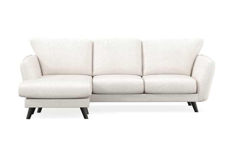 Trend Lyx 3-sits Vänstervänd L-formad Divansoffa i Bouclé - Vit - Möbler - Soffa - Divansoffor & schäslongsoffa