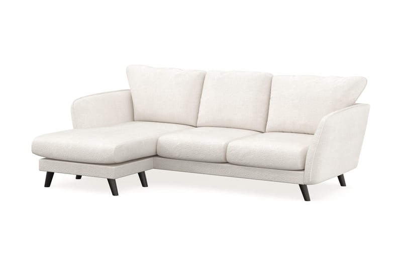 Trend Lyx 3-sits Vänstervänd L-formad Divansoffa i Bouclé - Vit - Möbler - Soffa - Divansoffor & schäslongsoffa - 4 sits soffa med divan