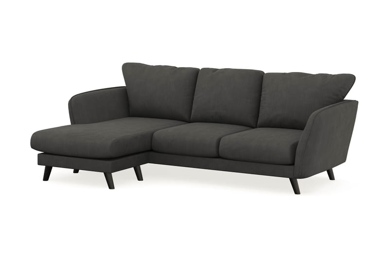 Trend Lyx 3-sits Vänstervänd L-formad Divansoffa i Manchester - Mörkgrå - Möbler - Soffa - Divansoffor & schäslongsoffa - 4 sits soffa med divan