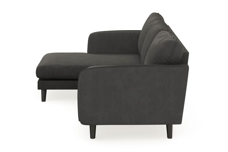 Trend Lyx 3-sits Vänstervänd L-formad Divansoffa i Manchester - Mörkgrå - Möbler - Soffa - Divansoffor & schäslongsoffa - 4 sits soffa med divan
