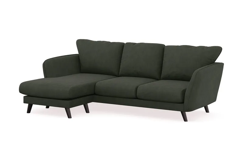 Trend Lyx 3-sits Vänstervänd L-formad Divansoffa i Manchester - Mörkgrön - Möbler - Soffa - Divansoffor & schäslongsoffa - 4 sits soffa med divan