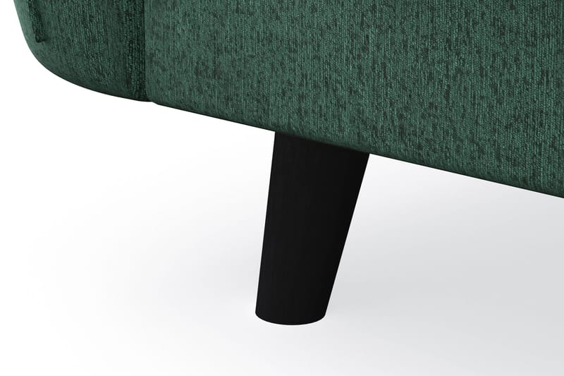 Trend Lyx 3-sits Vänstervänd L-formad Divansoffa i Sammet - Mörkgrön - Möbler - Soffa - Divansoffor & schäslongsoffa - 4 sits soffa med divan