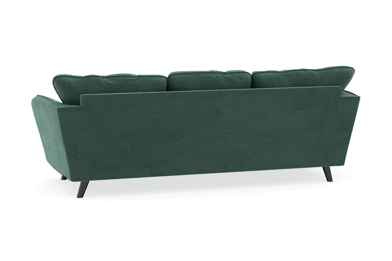 Trend Lyx 3-sits Vänstervänd L-formad Divansoffa i Sammet - Mörkgrön - Möbler - Soffa - Divansoffor & schäslongsoffa - 4 sits soffa med divan