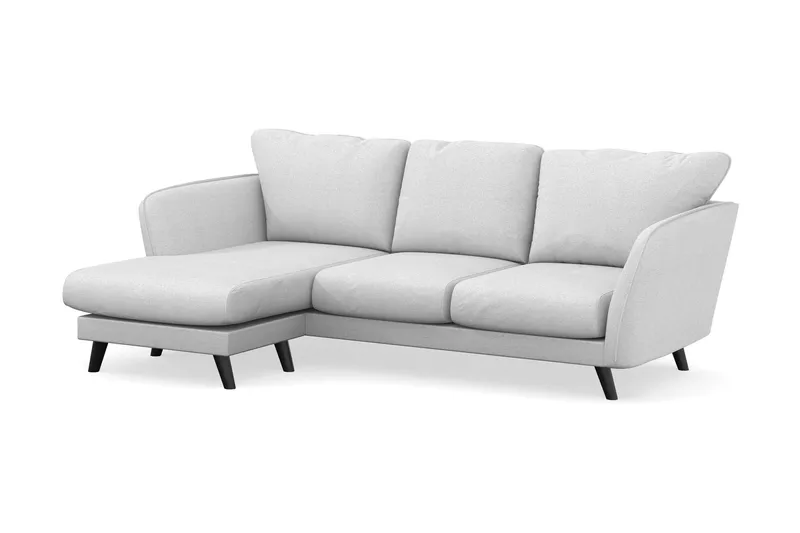 Trend Lyx 3-sits Vänstervänd L-formad Divansoffa i Tyg - Ljusgrå - Möbler - Soffa - Divansoffor & schäslongsoffa - 4 sits soffa med divan