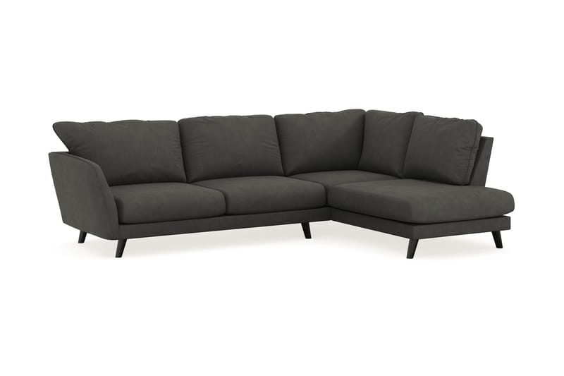 Trend Lyx 4-sits Högervänd L-formad Schäslongsoffa i Manchester - Mörkgrå - Möbler - Soffa - Divansoffor & schäslongsoffa