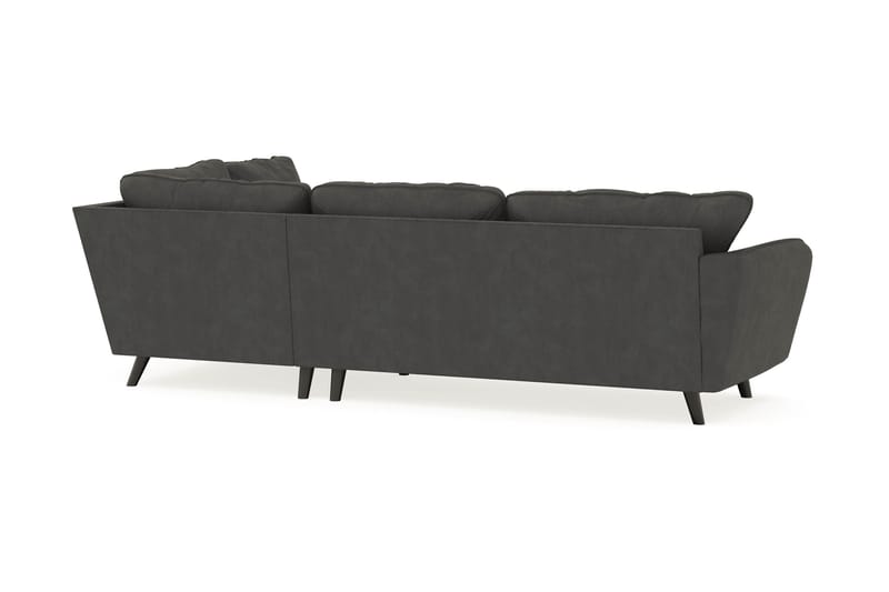 Trend Lyx 4-sits Högervänd L-formad Schäslongsoffa i Manchester - Mörkgrå - Möbler - Soffa - Divansoffor & schäslongsoffa - 4 sits soffa med divan