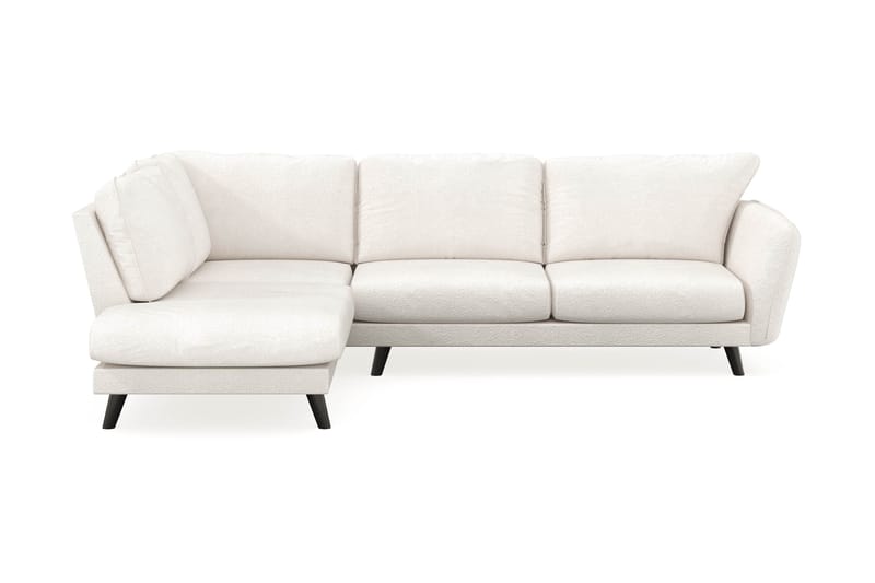 Trend Lyx 4-sits Vänstervänd L-formad Schäslongsoffa i Bouclé - Vit - Möbler - Soffa - Divansoffor & schäslongsoffa