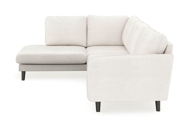 Trend Lyx 4-sits Vänstervänd L-formad Schäslongsoffa i Bouclé - Vit - Möbler - Soffa - Divansoffor & schäslongsoffa