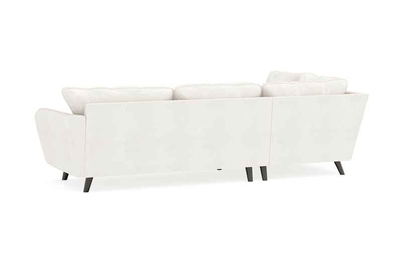 Trend Lyx 4-sits Vänstervänd L-formad Schäslongsoffa i Bouclé - Vit - Möbler - Soffa - Divansoffor & schäslongsoffa