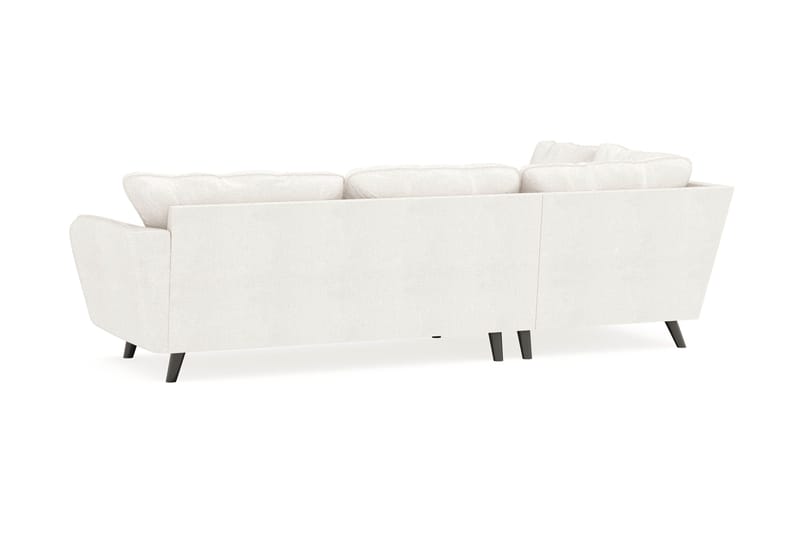 Trend Lyx 4-sits Vänstervänd L-formad Schäslongsoffa i Bouclé - Vit - Möbler - Soffa - Divansoffor & schäslongsoffa - 4 sits soffa med divan