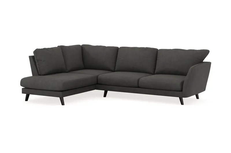 Trend Lyx 4-sits Vänstervänd L-formad Schäslongsoffa i Manchester - Mörkgrå - Möbler - Soffa - Divansoffor & schäslongsoffa - 4 sits soffa med divan