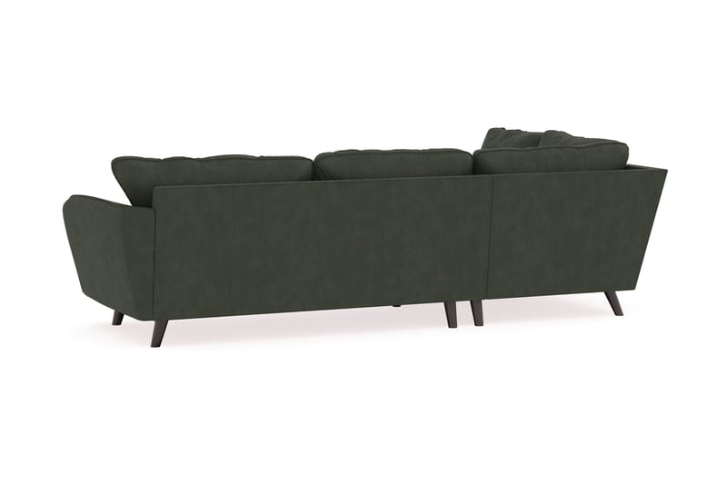 Trend Lyx 4-sits Vänstervänd L-formad Schäslongsoffa i Manchester - Mörkgrön - Möbler - Soffa - Divansoffor & schäslongsoffa - 4 sits soffa med divan