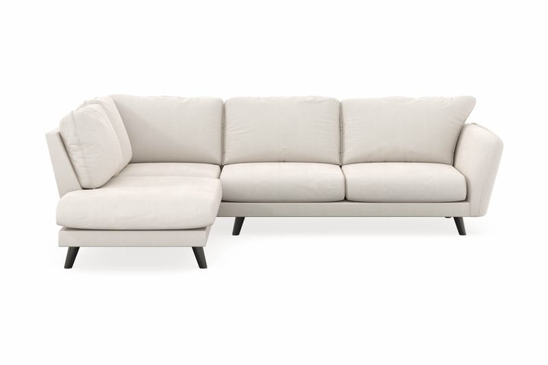 Trend Lyx 4-sits Vänstervänd L-formad Schäslongsoffa i Sammet - Krämvit - Möbler - Soffa - Divansoffor & schäslongsoffa