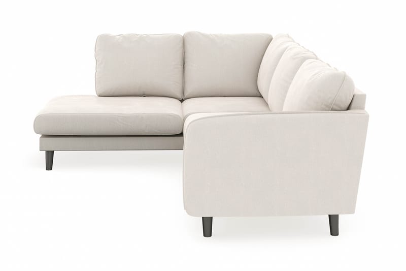 Trend Lyx 4-sits Vänstervänd L-formad Schäslongsoffa i Sammet - Krämvit - Möbler - Soffa - Divansoffor & schäslongsoffa