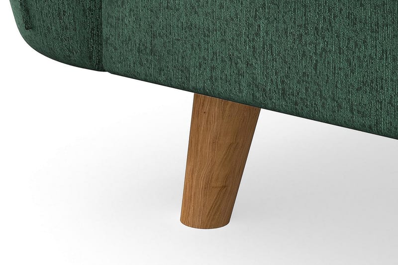 Trend Lyx 4-sits Vänstervänd L-formad Schäslongsoffa i Sammet - Mörkgrön - Möbler - Soffa - Divansoffor & schäslongsoffa - 4 sits soffa med divan