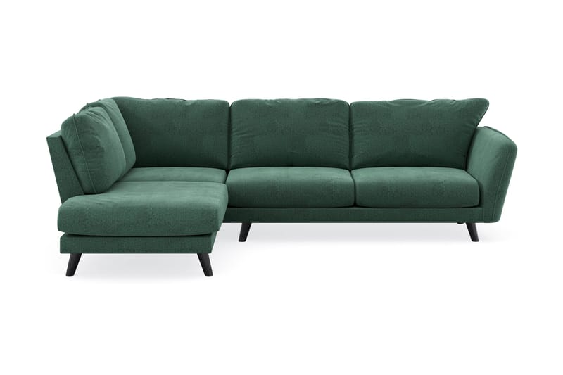 Trend Lyx 4-sits Vänstervänd L-formad Schäslongsoffa i Sammet - Mörkgrön - Möbler - Soffa - Divansoffor & schäslongsoffa