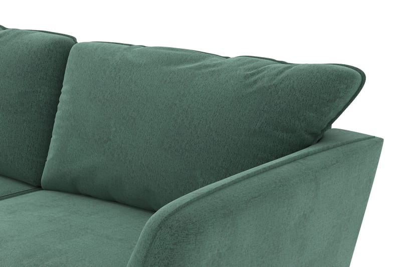 Trend Lyx 4-sits Vänstervänd L-formad Schäslongsoffa i Sammet - Mörkgrön - Möbler - Soffa - Divansoffor & schäslongsoffa - 4 sits soffa med divan