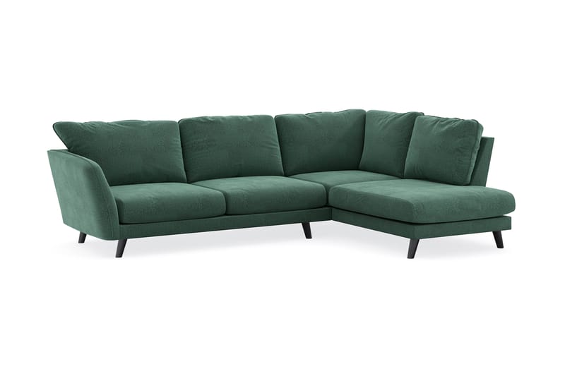 Trend Lyx Schäslongsoffa Höger - Grön Sammet - Möbler - Soffa - Divansoffor & schäslongsoffa