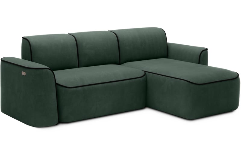 Ume 4-sits Soffa med Divan - Grön - Möbler - Soffa - Divansoffor & schäslongsoffa - 4 sits soffa med divan