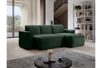 Ume 4-sits Soffa med Divan - Grön - Möbler - Soffa - Divansoffor & schäslongsoffa - 4 sits soffa med divan